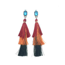 Load image into Gallery viewer, Fashion New drop earring handmade long tassel pendant ethnic fringed earrings vintage for bohemia Xmas party