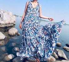 Load image into Gallery viewer, Gypsy Style Bohemian Chic Hippie V-Neck Sleeveless Beach Dress