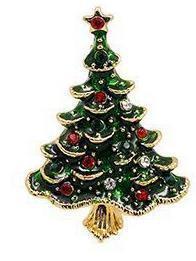 Alloy Creative Christmas Tree Santa Claus Pin Boutonniere