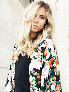 Bohemian Floral Printed Cover-up Outwear