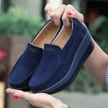 Load image into Gallery viewer, Large Size Rocker Sole Suede Slip On Casual Shoes