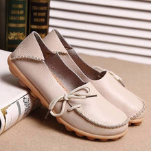 Load image into Gallery viewer, Big Size Pure Color Slip On Lace Up Soft Sole Comfortable Flat Loafers