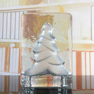 Pinetree glass candle holder Xmas   Christmas