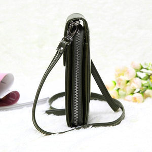 Vintage PU Leather Universal Shoulder Phone Bag For iPhone Samsung Huawei Xiaomi