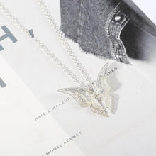 Load image into Gallery viewer, Silver Plated Openwork Butterfly Diamondd Wings Necklace