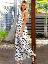 Load image into Gallery viewer, Pretty Dot Round-neck Maxi Dresses