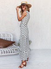 Load image into Gallery viewer, Pretty Dot Round-neck Maxi Dresses