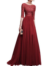 Load image into Gallery viewer, Elegant Chiffon Waisted Evening Dress