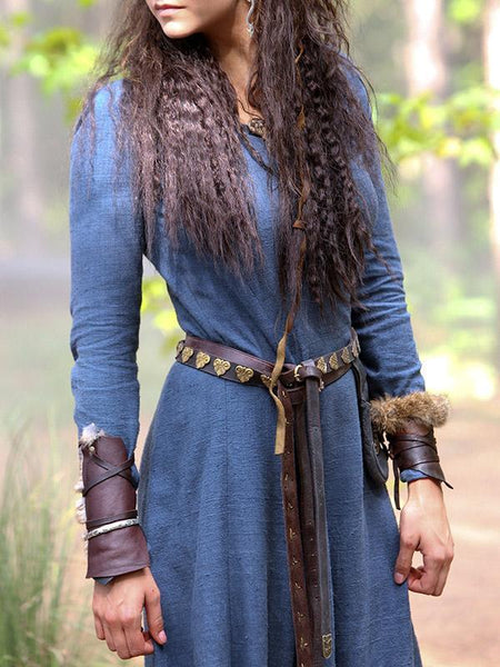 Bohemian Vintage Medieval Blue Long Dress