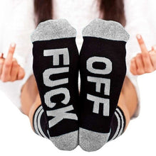 Load image into Gallery viewer, F**K OFF Socks Stockings Cotton Striped Socks Suck Sweat-proof Socks