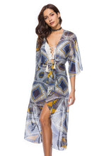 Load image into Gallery viewer, 2018 new arrival Printed chiffon shirt with a long section of the beach coat