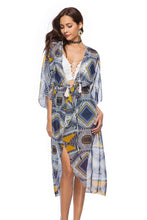 Load image into Gallery viewer, 2018 new arrival Printed chiffon shirt with a long section of the beach coat