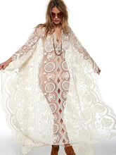 Load image into Gallery viewer, Fashion Sexy Mesh Lace V Neck Beach Maxi Dress