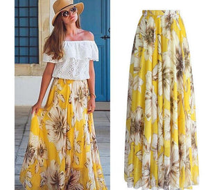 Flower Chiffon Summer Beach Skirt