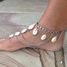Load image into Gallery viewer, Jewelry fashion personality fringe layers of sand beach shell ankle female