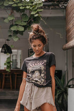 Load image into Gallery viewer, Black Boho Angel Wild Child O-Neck Short Sleeve Summer Shirts Top