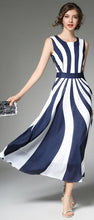 Load image into Gallery viewer, Stripe Elegant Sleeveless Casual Dress