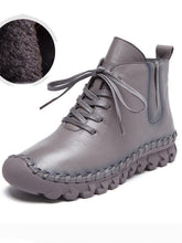 Load image into Gallery viewer, Winter Solid Color Genuine leather Booties