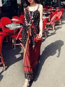 Pretty Bohemia Spaghetti Straps Maxi Dress Beach Dress