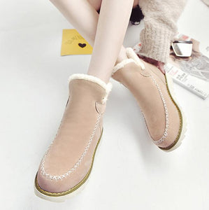 Casual Winter Solid Color Warm Snow Boots Shoes