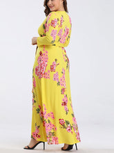 Load image into Gallery viewer, Summer Floral V Neck Clothes for Pregnant Women Printing  Long Sleeve Dress