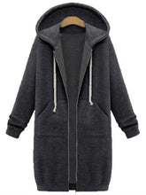 Load image into Gallery viewer, Casual Women Long Sleeve Zipper Hooded Pocket Coats