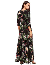 Load image into Gallery viewer, Button Up Split Floral Print Party Dress