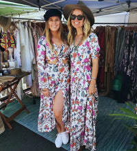 Load image into Gallery viewer, Boho Floral Sexy V-neck Sleeve Maxi Chic bohemi Long Dress