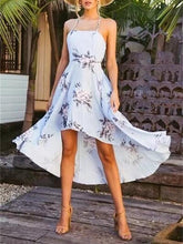Load image into Gallery viewer, Pretty Asymmetry Floral Backless Midi Dresses