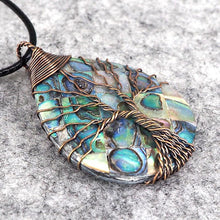 Load image into Gallery viewer, Handmade Natural Abalone Shell Stone Pendant Necklace