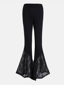 Women's Knitting Lace Flare Pants