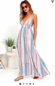 Spaghetti Strap Beach Maxi Dress