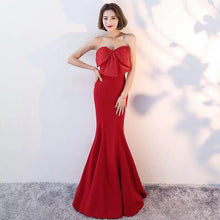 Load image into Gallery viewer, New Sexy Tube Top Fishtail Bride Toasting Suit Maxi Dress