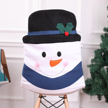 Load image into Gallery viewer, Holiday Snowman Dining Chair Slipcovers Christmas Decorations
