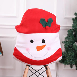 Holiday Snowman Dining Chair Slipcovers Christmas Decorations