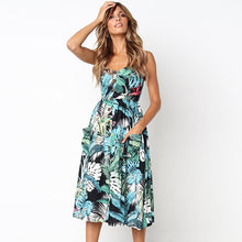 Load image into Gallery viewer, Summer Bohemian Print and Women&#39;s Medium-length Lug Skirt