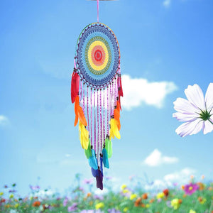 Handmade Colorful Feathers Long Dream Catcher Wall Decoration