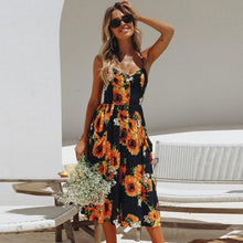 Load image into Gallery viewer, Summer Bohemian Print and Women&#39;s Medium-length Lug Skirt