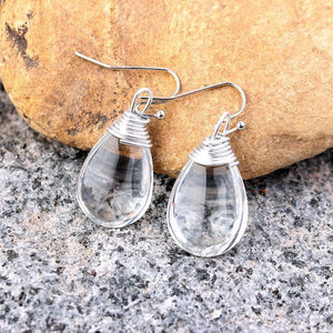 Water Drop Bling Crystal Magic Eardrop Pendant Handmade Wire Earrings