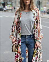 Load image into Gallery viewer, Bohemian Floral Printed Long Large Shawl Capes Coat