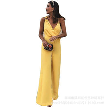 Load image into Gallery viewer, Summer Elegant Sleeveless V-neck Solid Color Jumpsuit