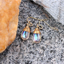 Load image into Gallery viewer, Water Drop Bling Crystal Magic Eardrop Pendant Handmade Wire Earrings