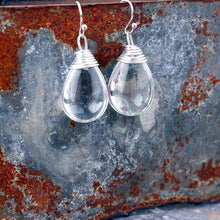 Load image into Gallery viewer, Water Drop Bling Crystal Magic Eardrop Pendant Handmade Wire Earrings
