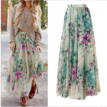 Load image into Gallery viewer, Boho Floral Summer Chiffon Beach Skirts