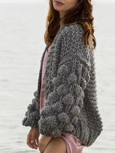 Load image into Gallery viewer, Knit Hollow Long Sleeve Cardigan Outwear Sweater