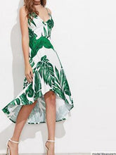 Load image into Gallery viewer, Sexy Printed Spaghetti Strap Sleeveless Irregular Beach Dress