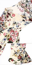 Load image into Gallery viewer, Floral Print V Neck Long Sleeve High Waist Rompers