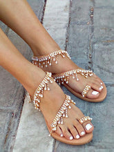 Load image into Gallery viewer, Summer Handmade Beach Flat Sandals For Women