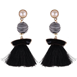 New arrival selectable silk tassel metal beads cap charm for bohemia style Xmas party
