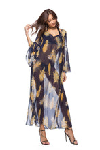 Load image into Gallery viewer, 2018 new arrival Loose printed dress speaker sleeve large size women s clothing